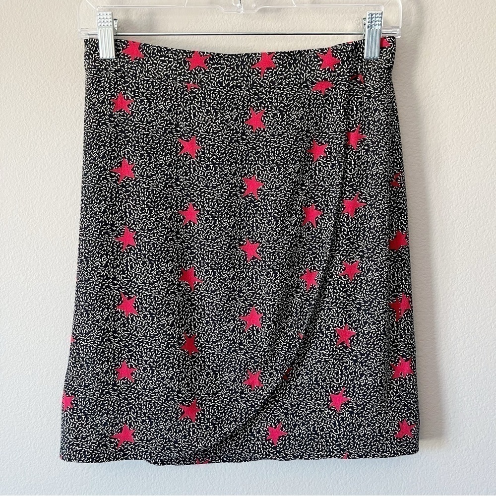 & other stories Nautical Star Print Wrap Mini Skirt Size US 6 4th of July USA
